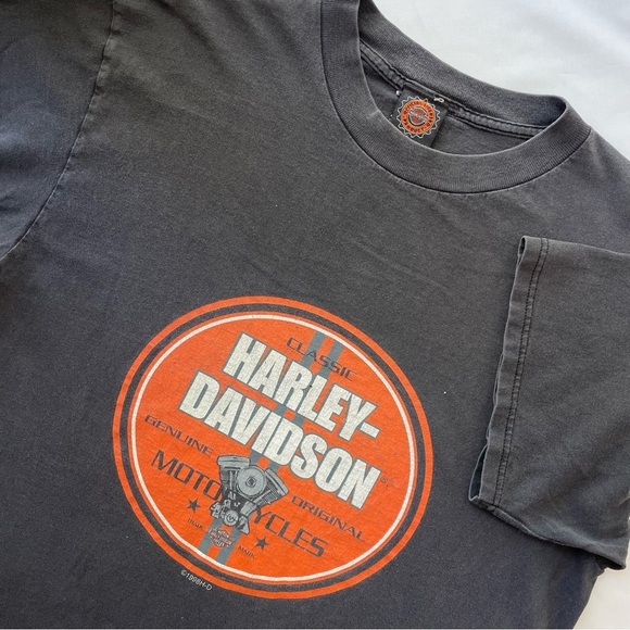 Harley-Davison Vintage 1998 Graphic T-Shirt Large - Picture 1 of 11